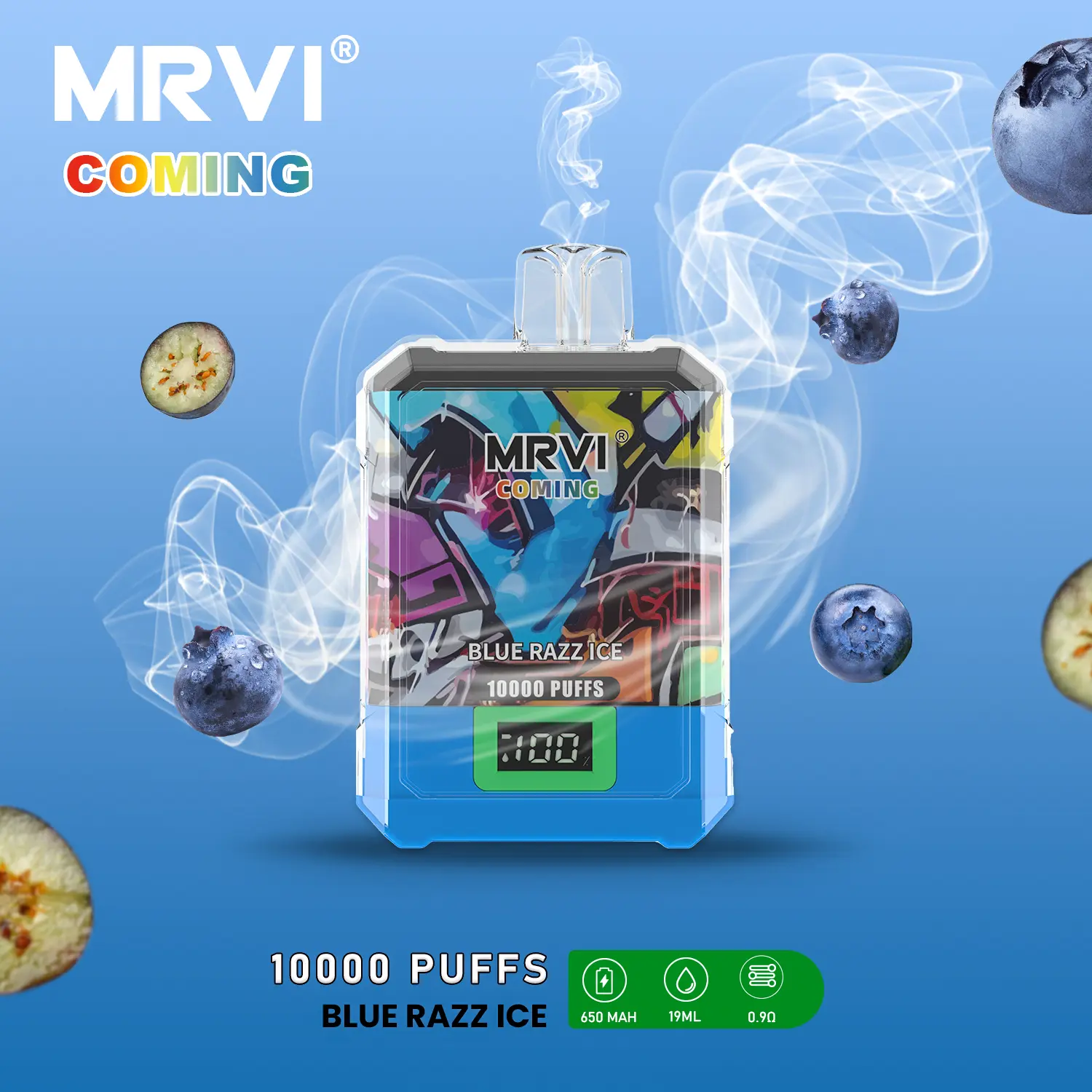 Top Selling MRVI COMING 10000 Puffs With Power Screen Display