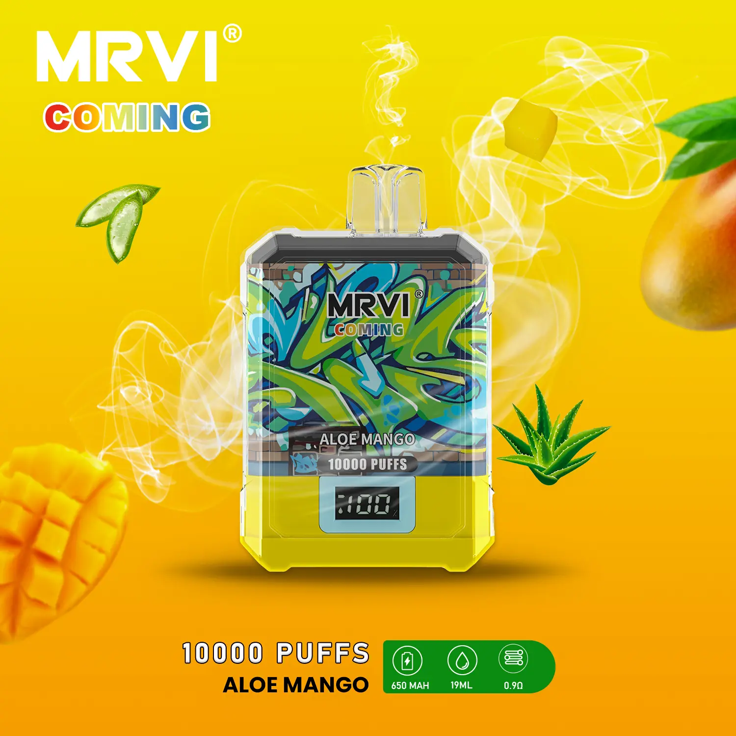 Top Selling MRVI COMING 10000 Puffs With Power Screen Display (6)3o6