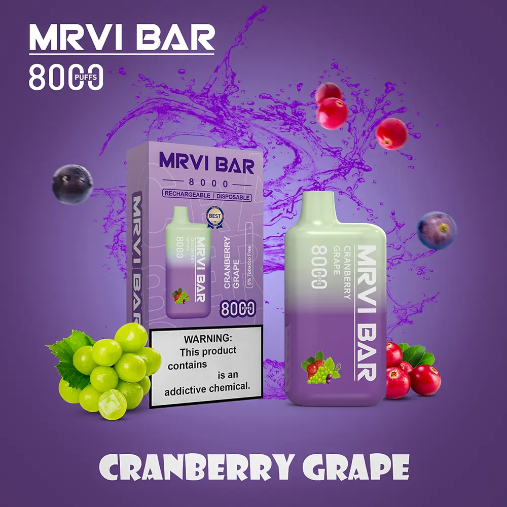 Hot Selling Original MRVI BAR 8000 Puffs Vape Disposable Vape 10 flavors Pen Mini Electronic Cigarettes E Cig  (7)5zo