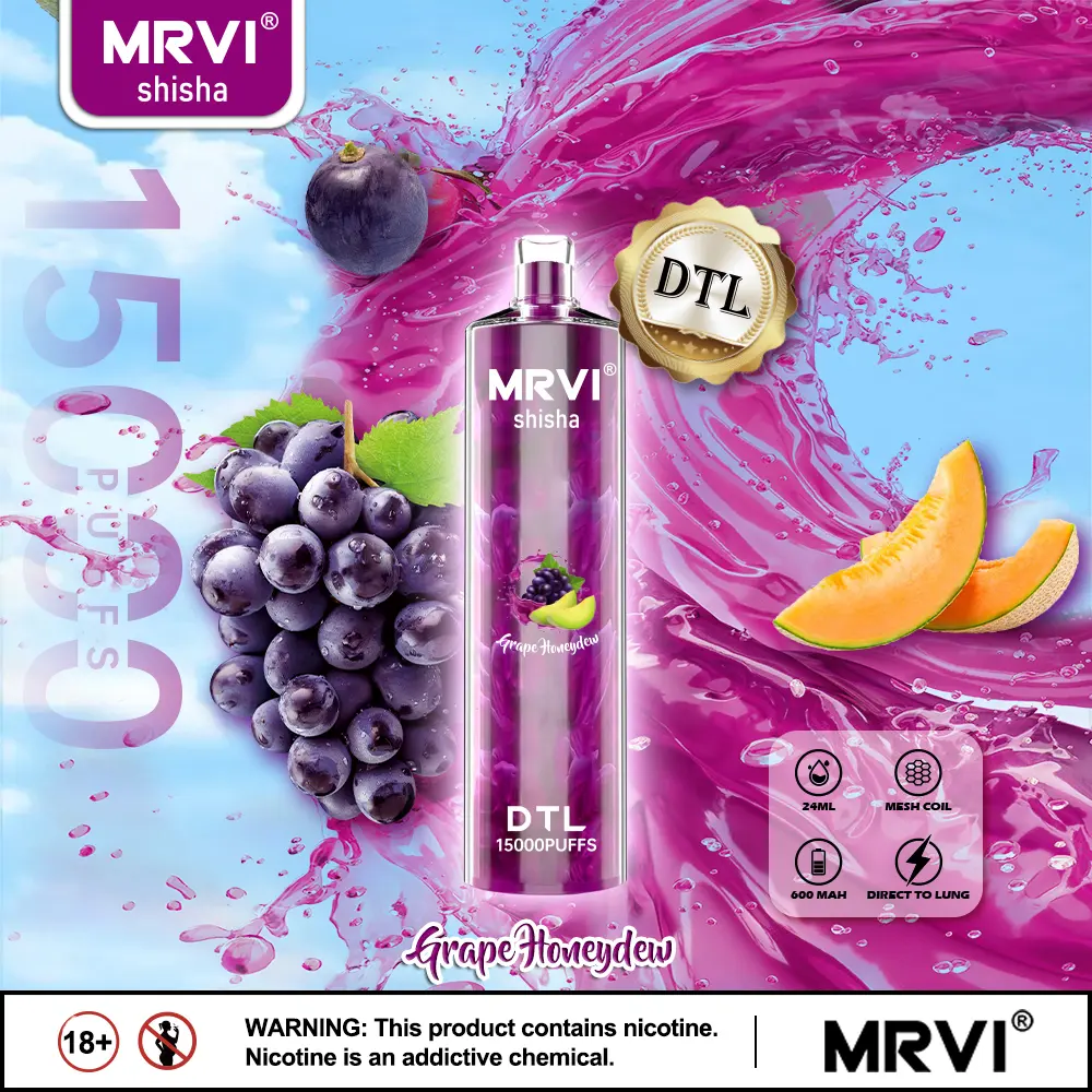 DisposableVape Pen MRVI Shisha 15000 Puffs with DTL Vaping Style (5)gq2