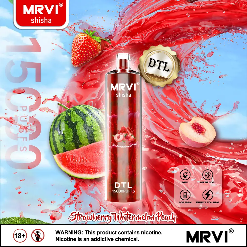DisposableVape Pen MRVI Shisha 15000 Puffs with DTL Vaping Style (1)o4i